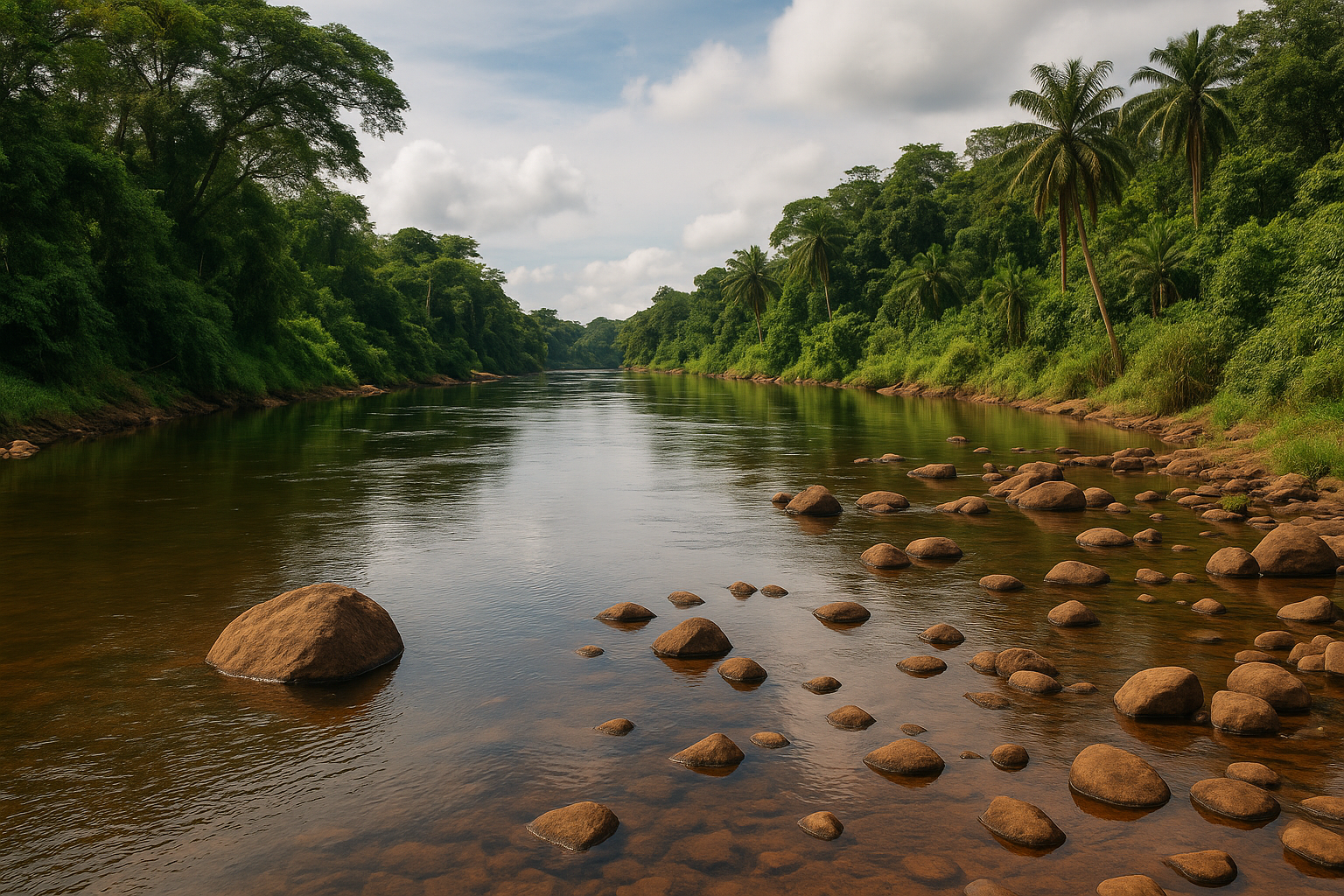 Le fleuve Nyong et ses affluents
