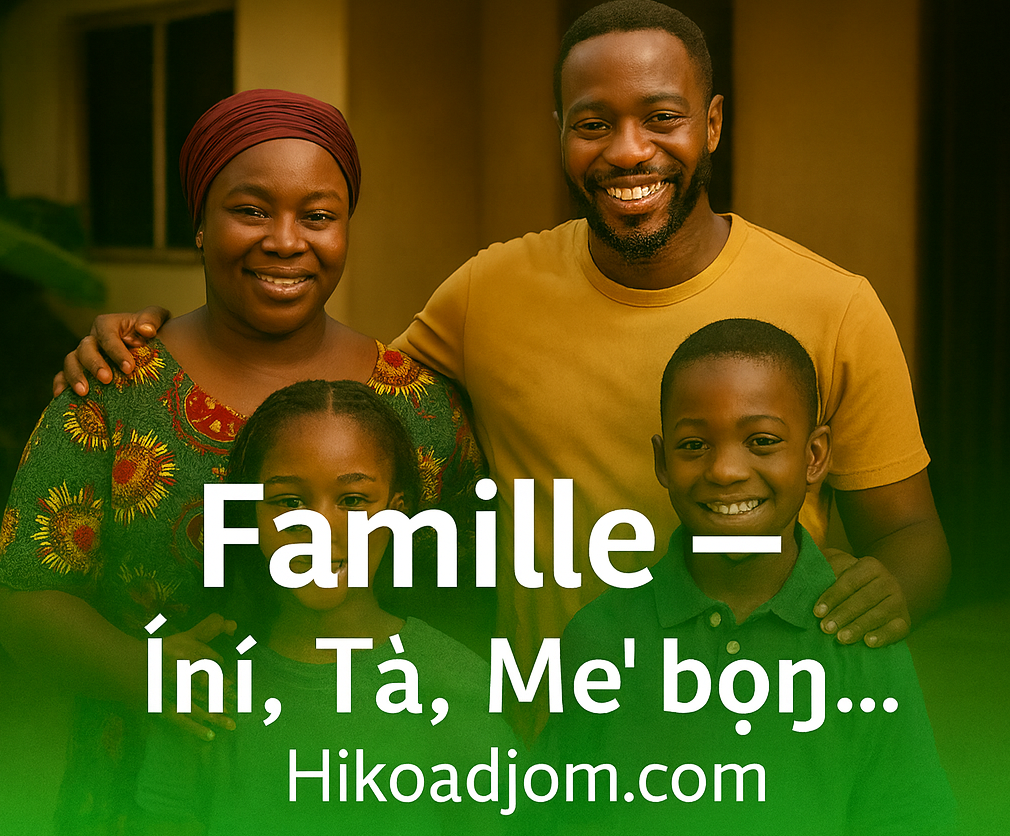 Apprendre le bassa: La famille